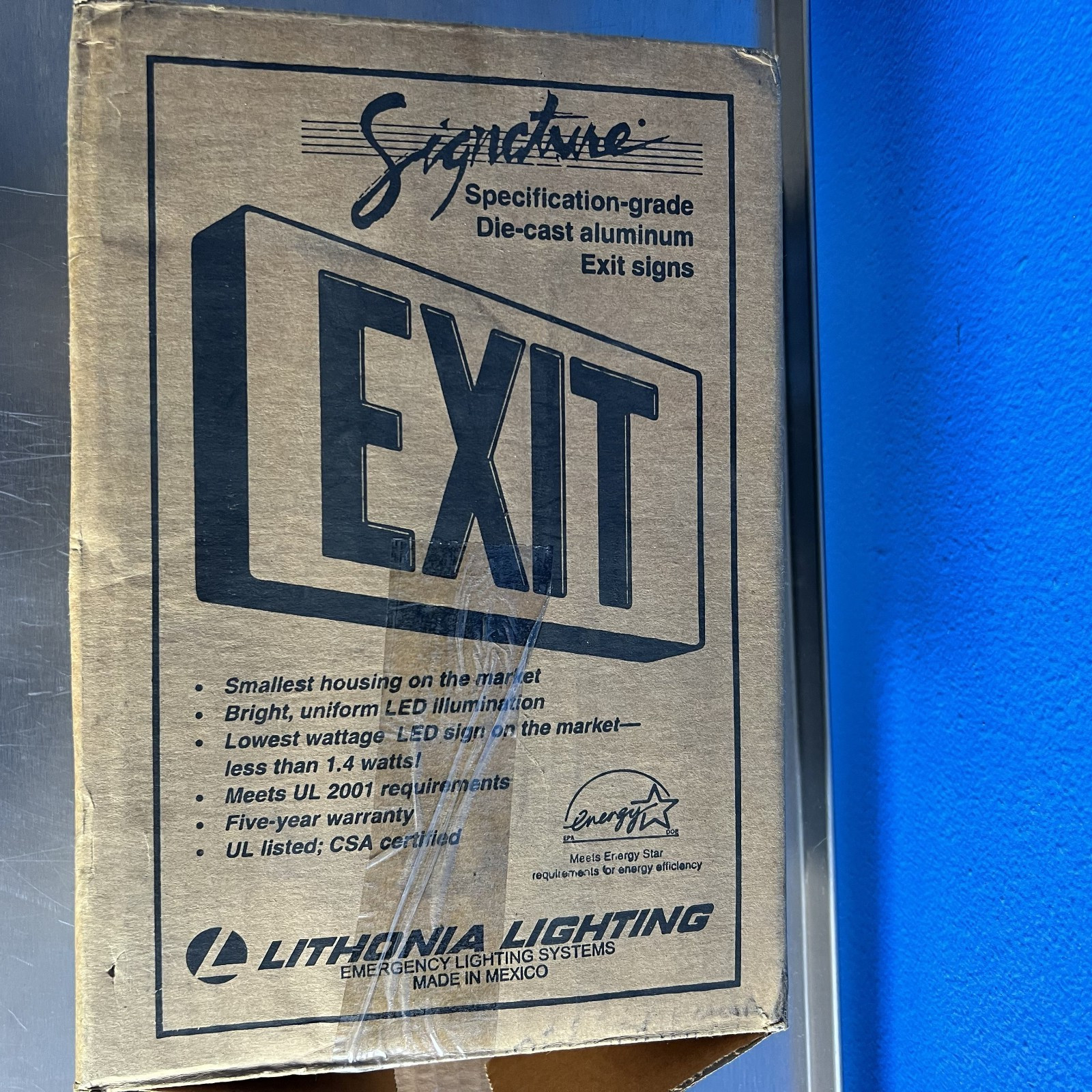 Lithonia Lighting LE SW 2 G 120/277 EL N Green Emergency Exit Light Double Face
