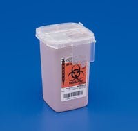 SharpSafety Phlebotomy Sharps Container, 1 Quart, 11 x 10¾ x 4¾ Inch (Case of 10