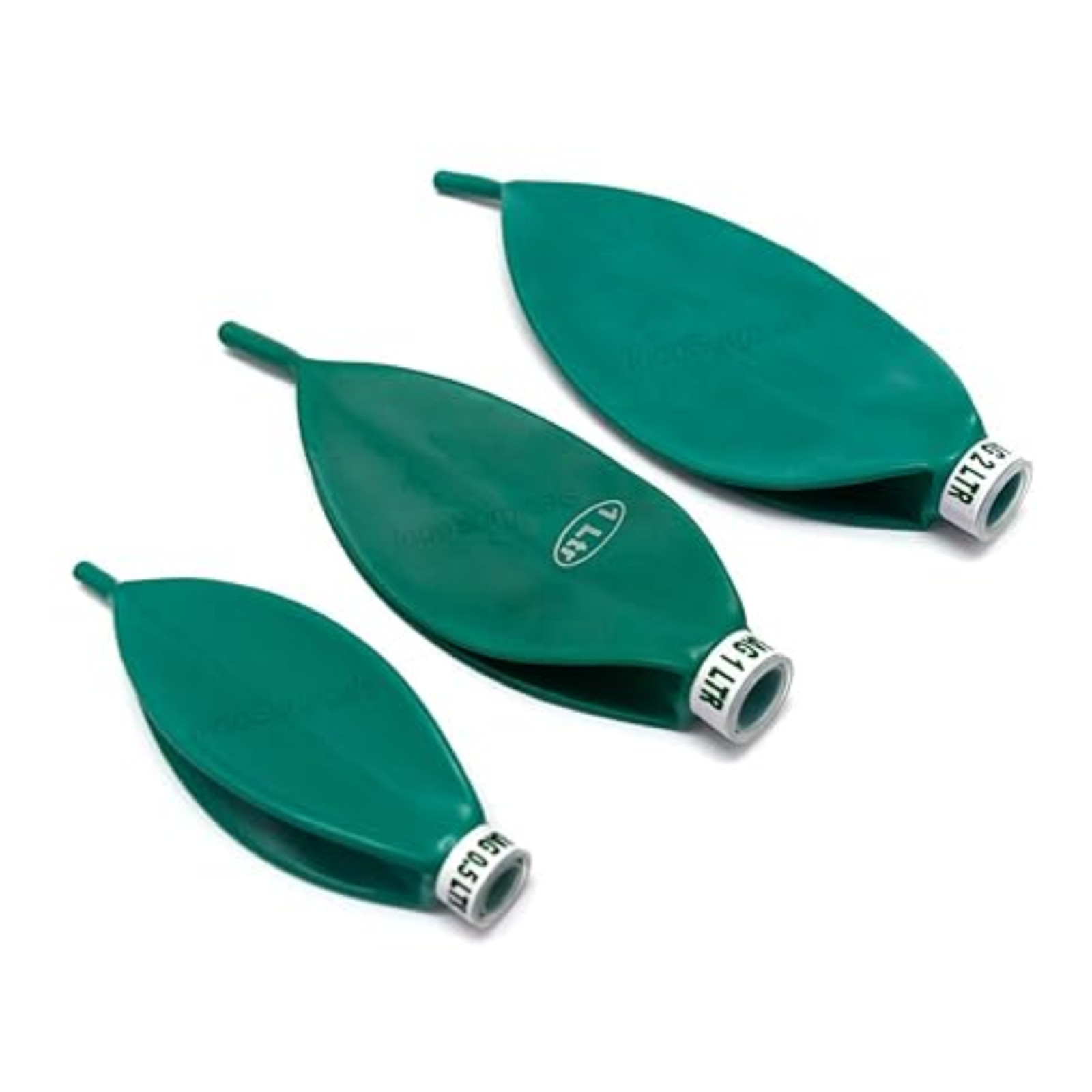 Rebreathing Bags, Green Rubber