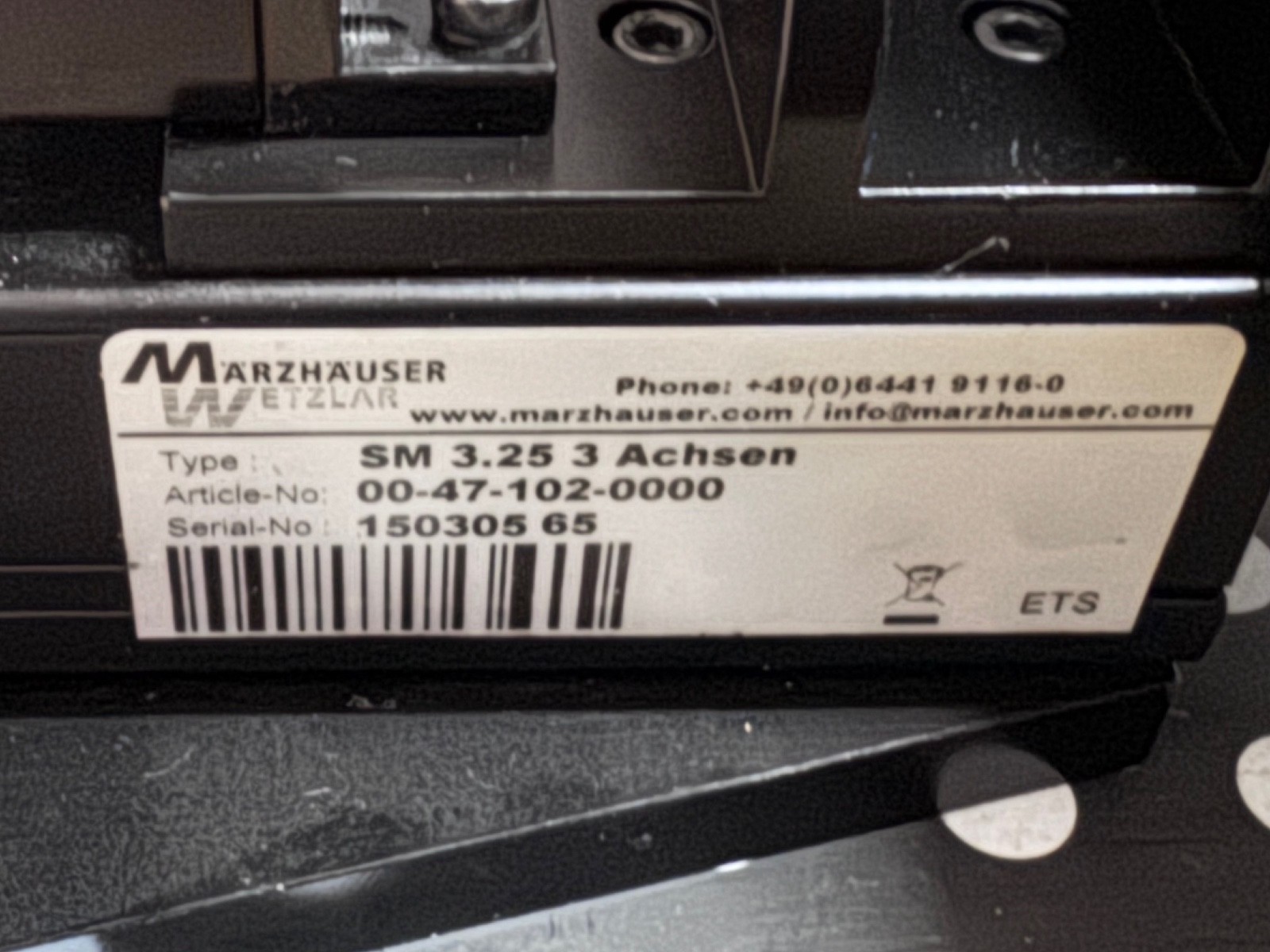 Marzhauser TANGO 3 Desktop with joystick and SM 3.25 3 Achsen Micromanipulators