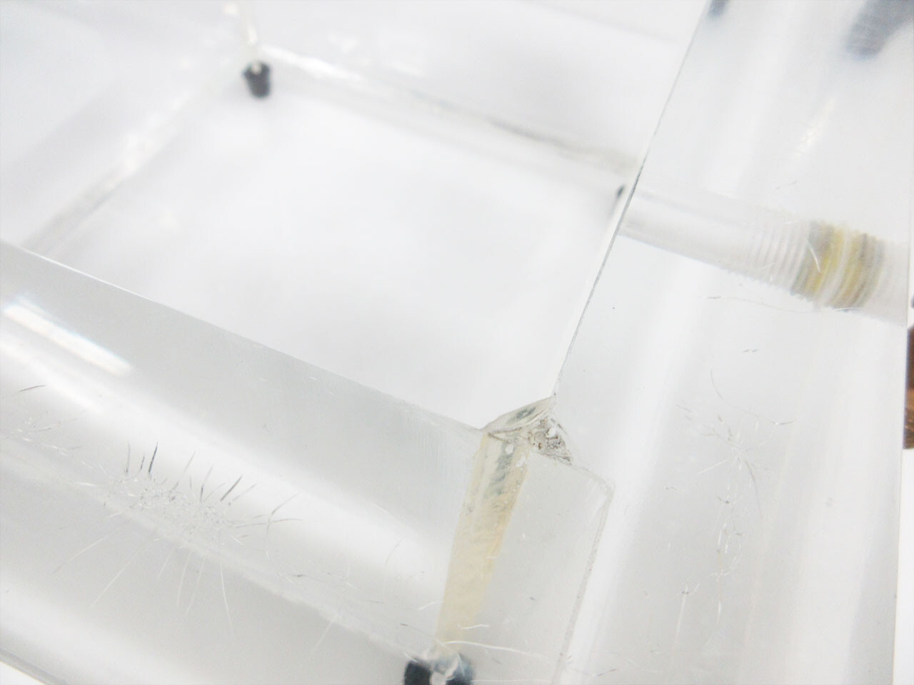 ABBESS CLEAR ACRYLIC CUBE VACUUM CHAMBER 15″ x 17″ x 11.5″ KF50 KF-50 PORTS