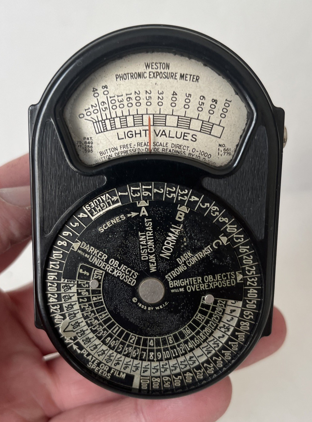 PHOTOGRAPHY LIGHT METER WESTON ANTIQUE OPTICS Untested For Parts