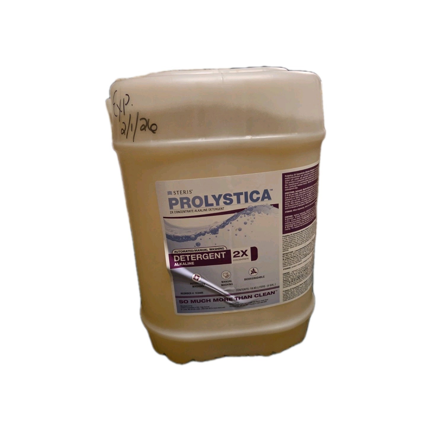 Steris 1C3405 Prolystica Alkaline Detergent 5 Gal