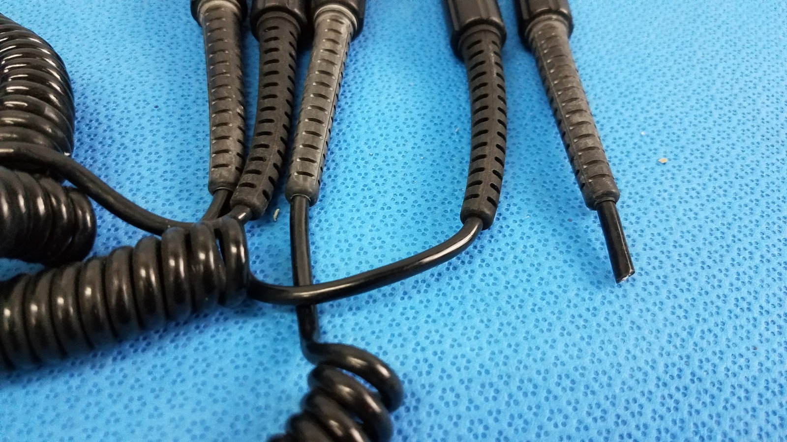 Lot of 5 Coiled Cord and Handle Assembly For Wall Transformer