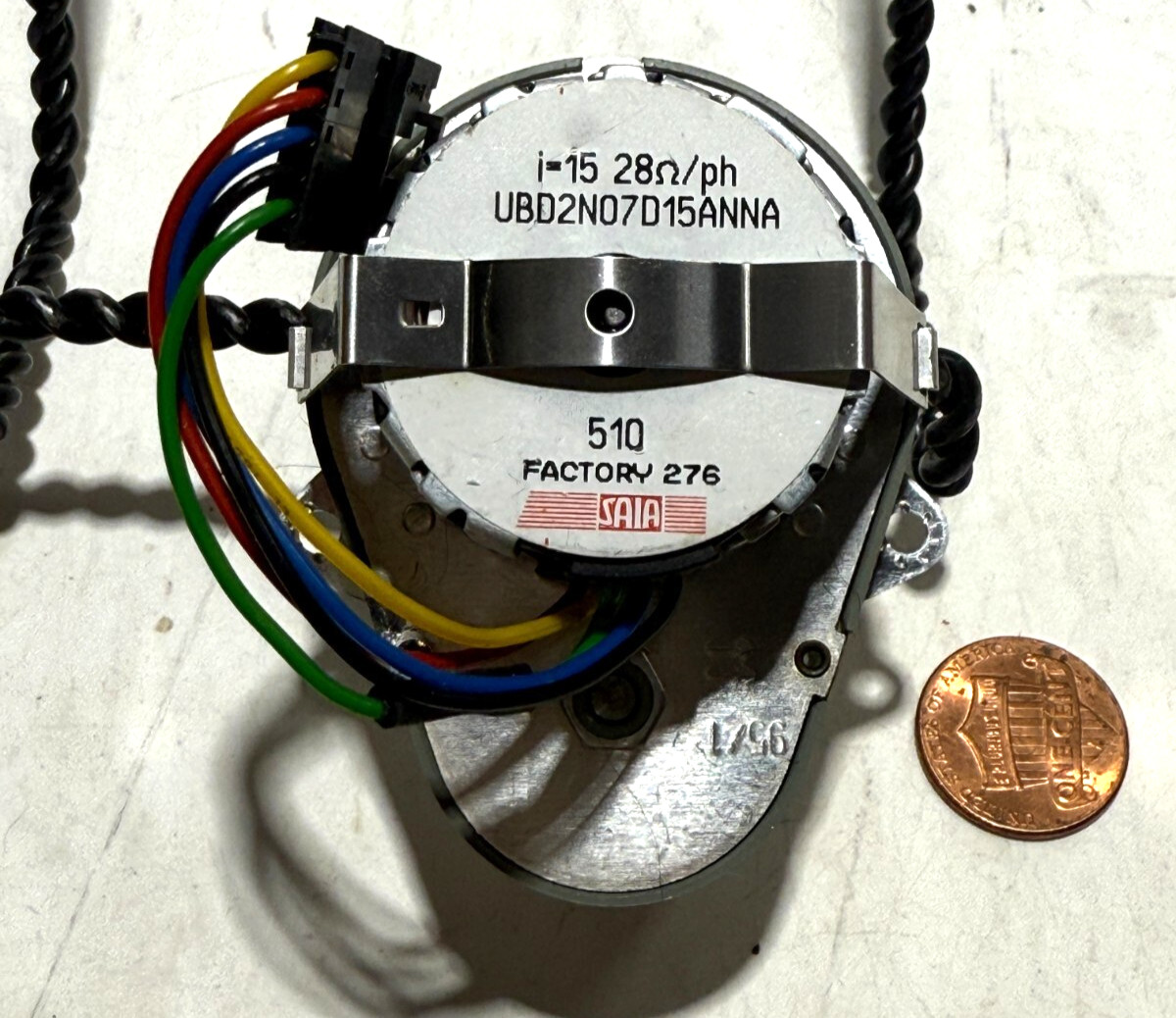 Saia UBD2N07D15ANNA 510, i=15 28 Ohms / PH, From Nicolet, IRIS MOTOR ASSY