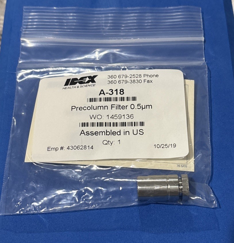 IDEX Health & Science A-318 Precolumn Filter 0.5µm With 10pc Extra Filters New