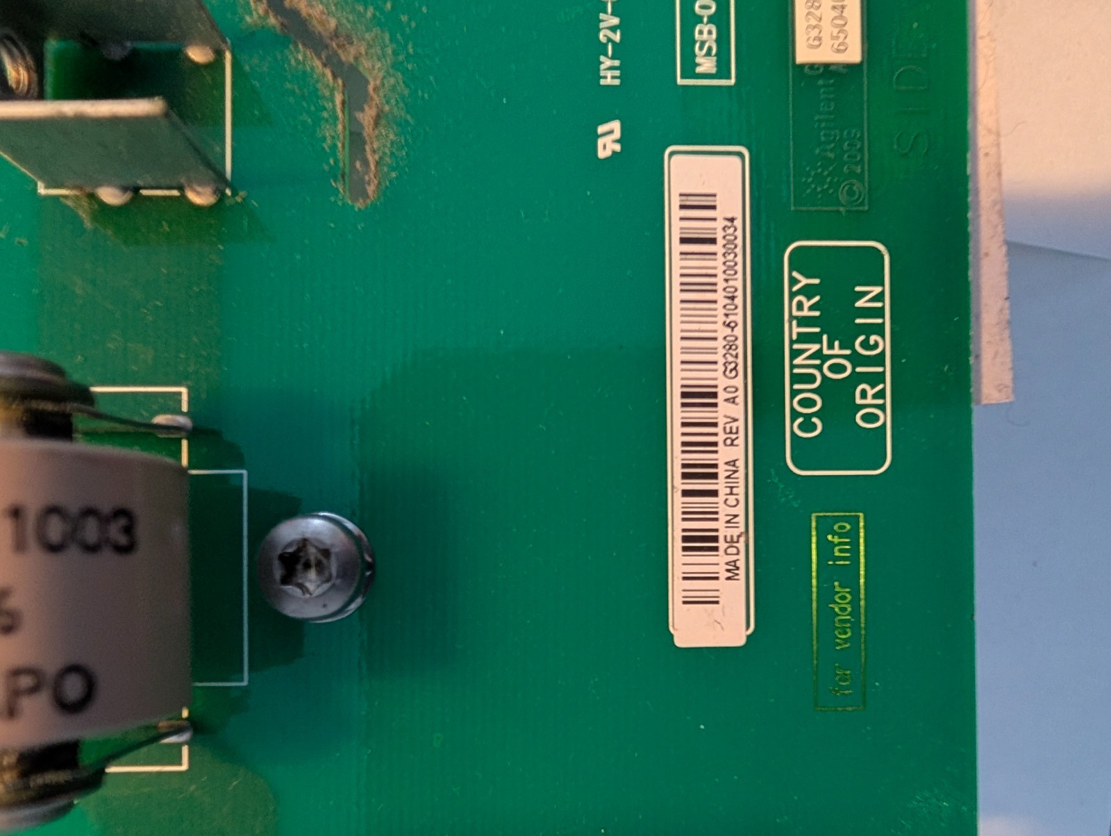 Agilent G3280-61040 RF Power Board / Load Coil Driver – ICP-MS 7700 / 7700x