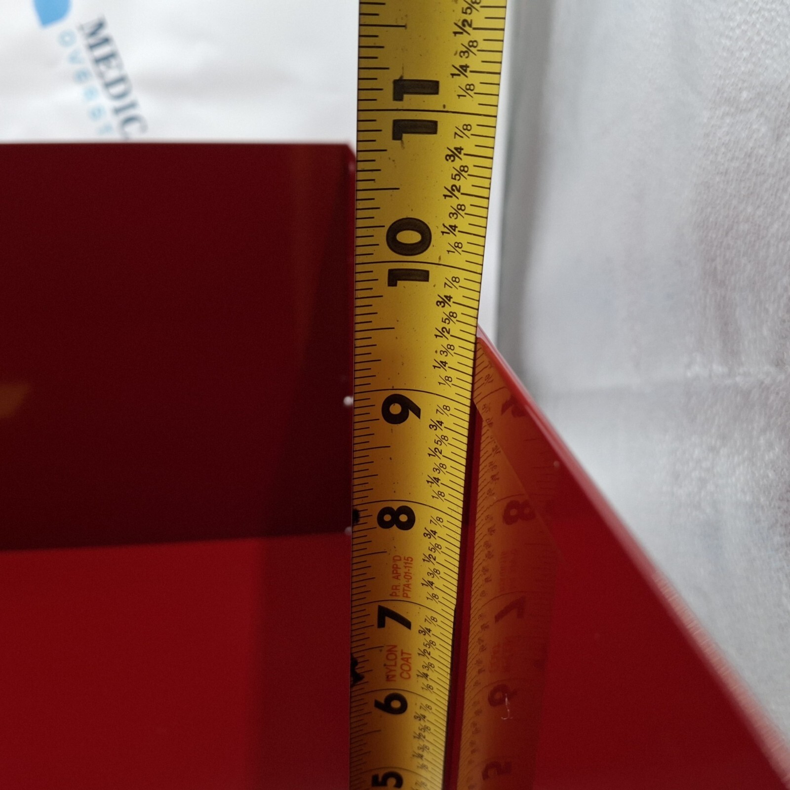 9.5″ x 18″ x 24″ Red Metal Shelf Heavy Duty with Slide Rails for Storage