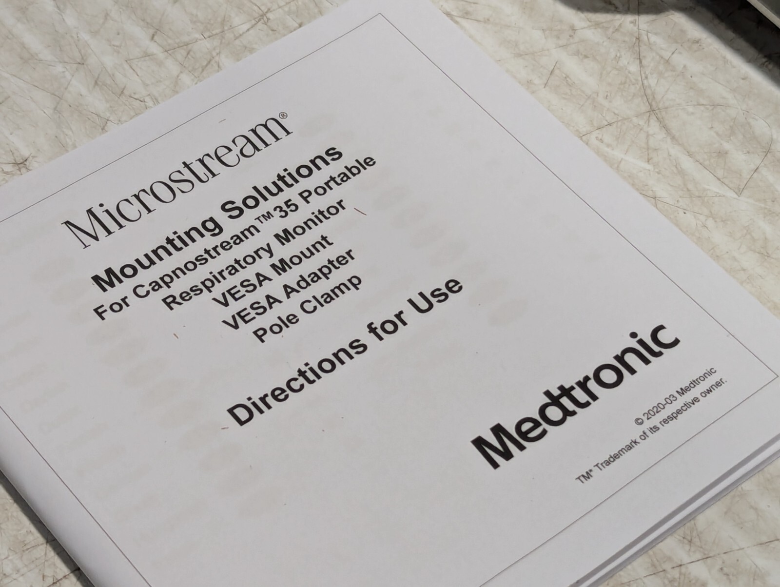 Medtronic PM35VAA Capnostream 35 Vesa Adapter Mounting Assembly – Free Shipping