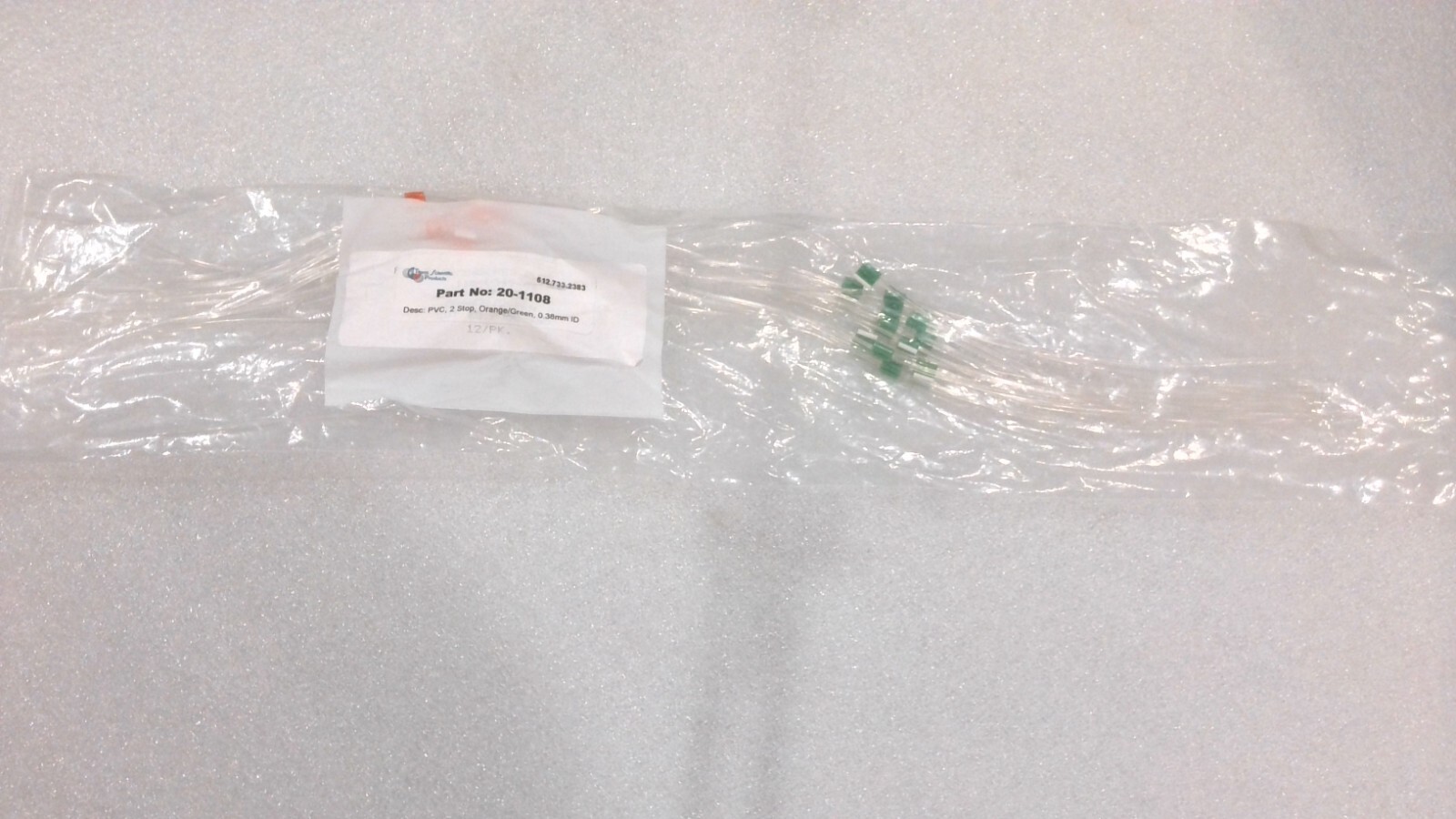 TEXAS SCIENTIFIC PRODUCTS 20-1108 PVC, 2-STOP, ORANGE/GREEN, 0.38mm ID (12 PACK)