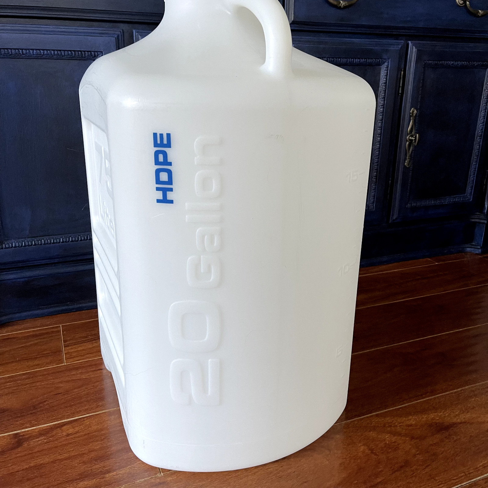 HDPE 20 Gallon Carboy- 79.5 Liter Capacity- Heavy Duty, Space Saving, Wide Mouth