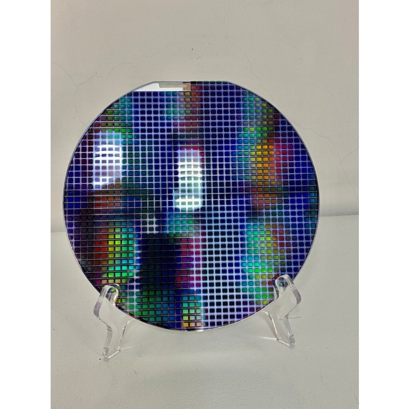 8/12 Inch Silicon Wafer Lithography Chip Semiconductor Exhibition Sample