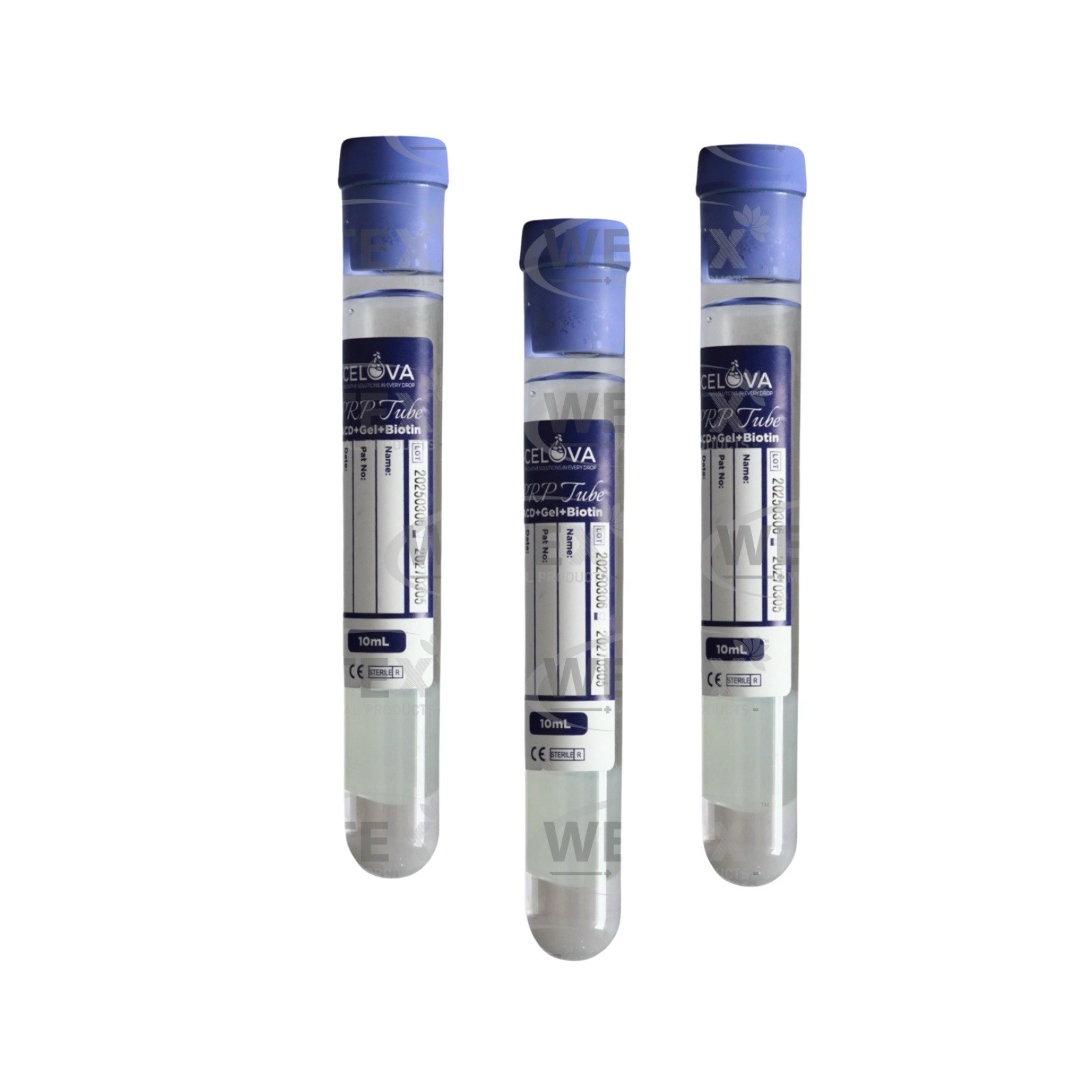 Platelet-Rich Plasma 10ML Glass Tubes ACD+Gel Separator+Bioten (10 Tubes)