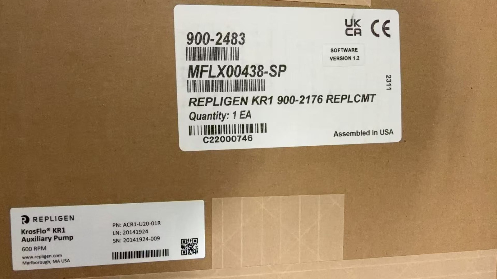 Repligen KrosFlo KR1 Peristaltic Pump with PumpHead 900-2484 NEW