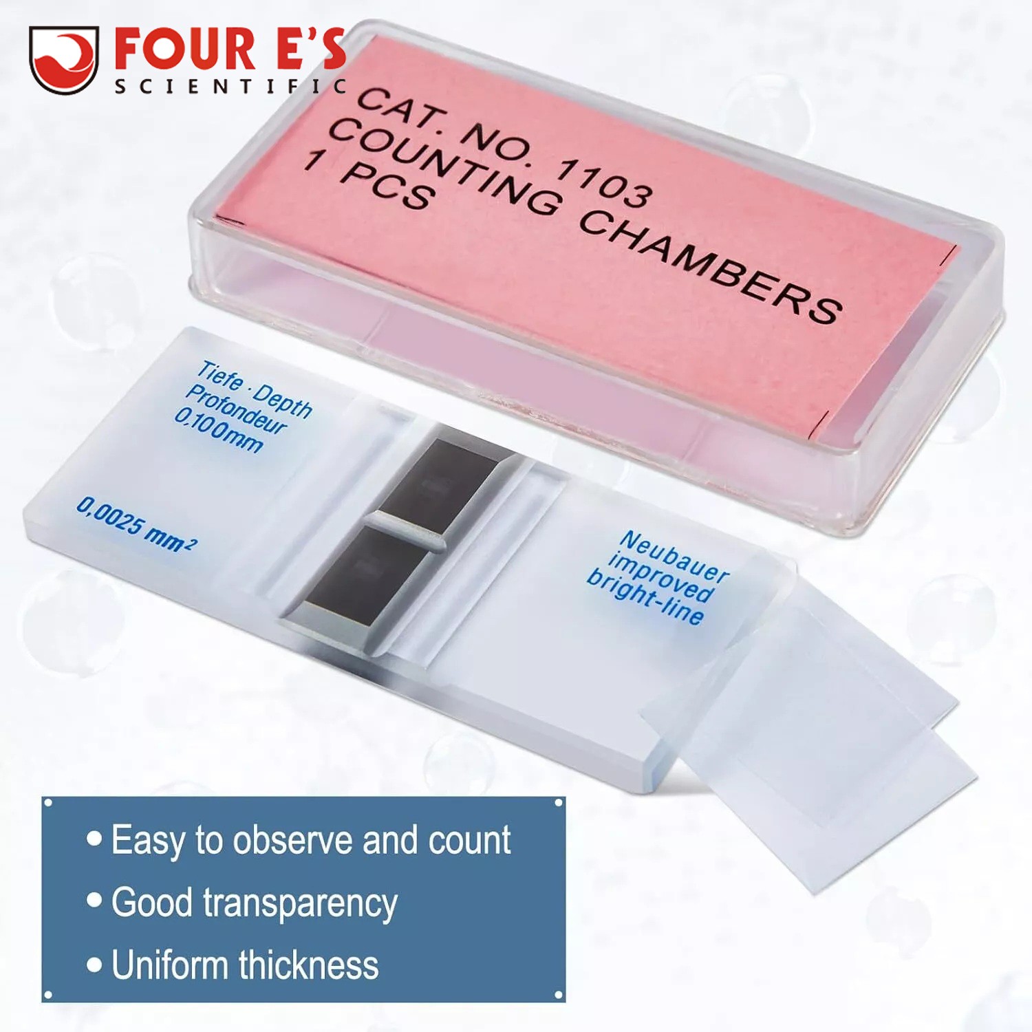 Hemocytometer Cell Counting Chambe Neubauer Improved Blood Counting Chamber New