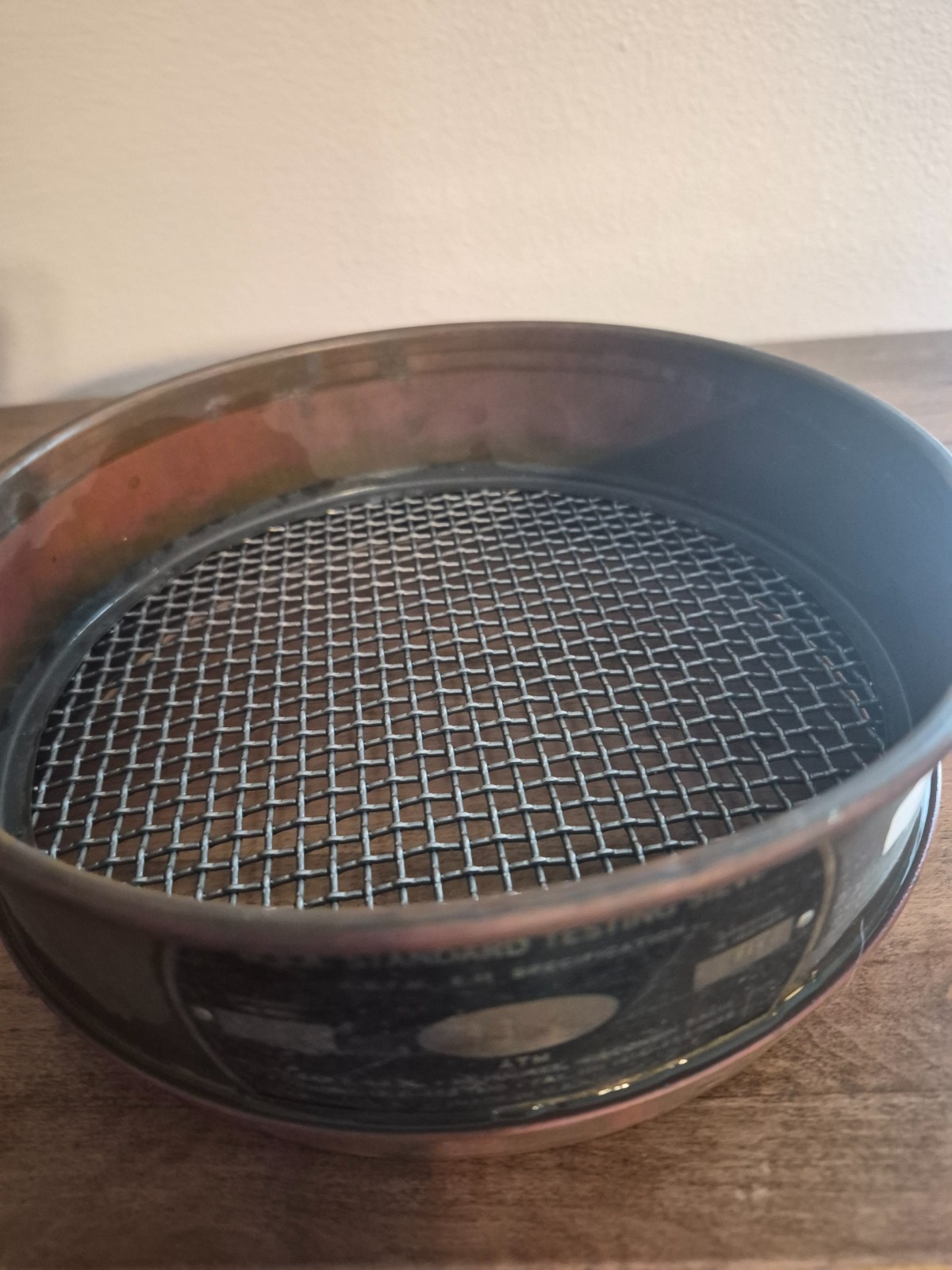 Dual US Standard Test Sieve 8″ Brass #4 Opening in Used Condition