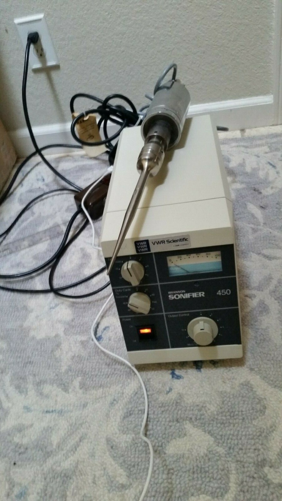 Branson Digital 450 Sonifier Cell Disruptor w/ Converter & 3mm Microtip, Works