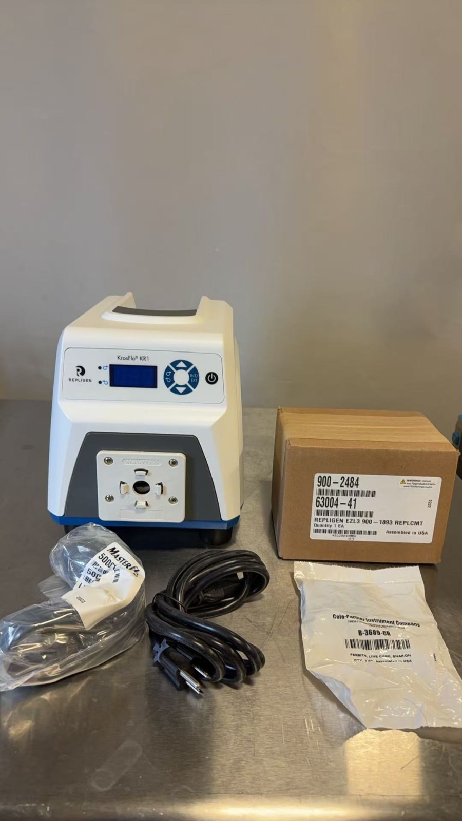 Repligen KrosFlo KR1 Peristaltic Pump with PumpHead 900-2484 NEW