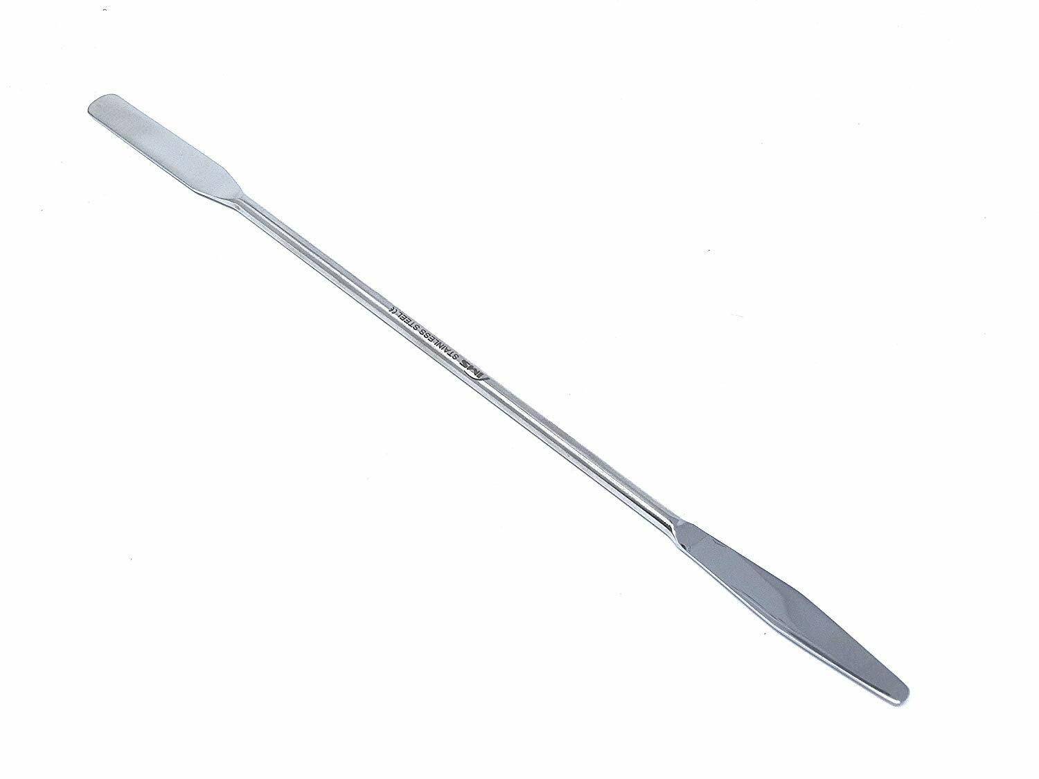 Round & Tapered Arrow End Double Ended Stainless Steel Lab Spatula Sampler, 7″