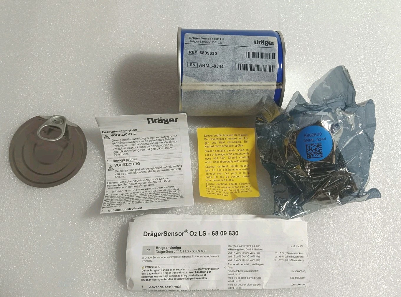 Drager/Dräger 6809630 Oxygen Sensor DragerSensor O2 LS New