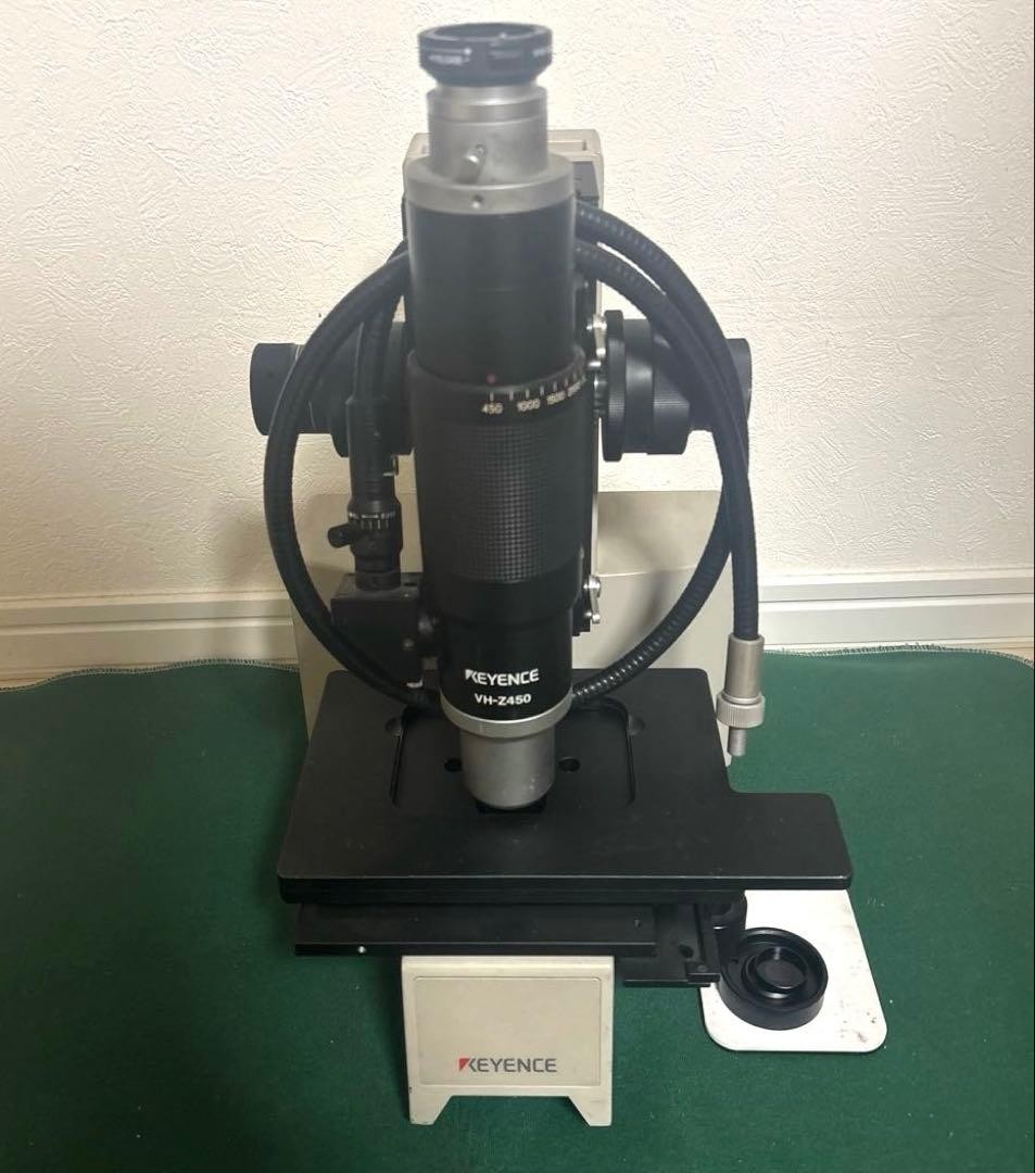 KEYENCE VH-Z450 450-3000x Digital Microscope Zoom Lens w/ Stand Fiber Optic