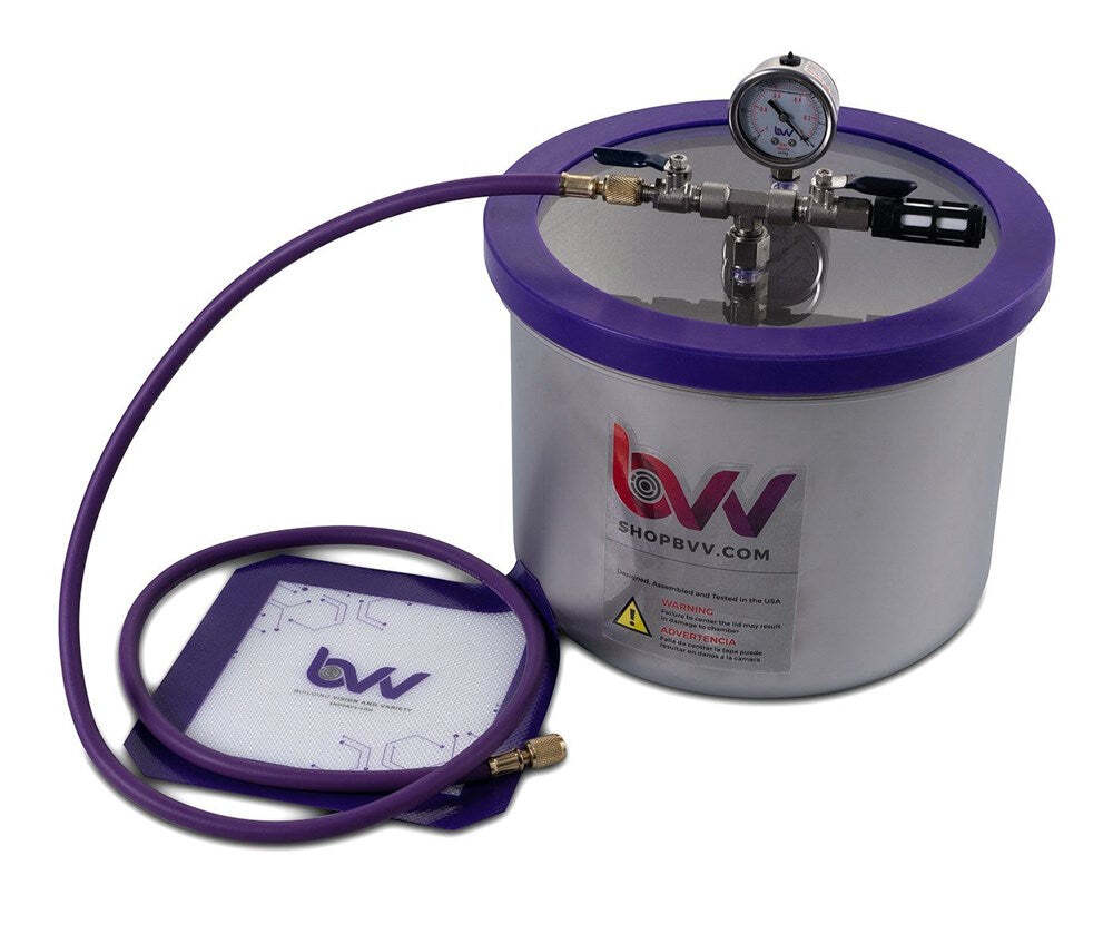 BVVMarketplace BVV 3 Gallon Stainless Steel Wide with Glass Lid with Holes