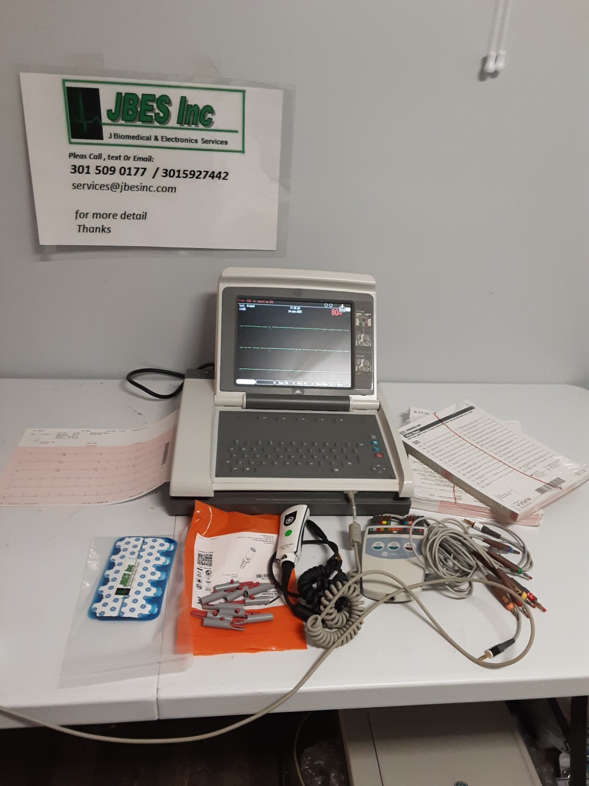 GE Marquette MAC 5500 HD Resting ECG EKG CAM With 120 Days Free Returns
