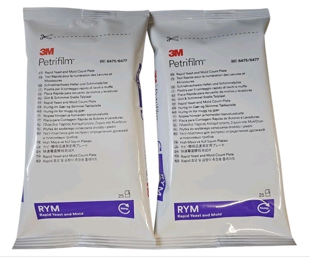 50 plates 3M Petrifilm Yeast & Mold Count Plates, REF 6477 Exp. 2025-06-21