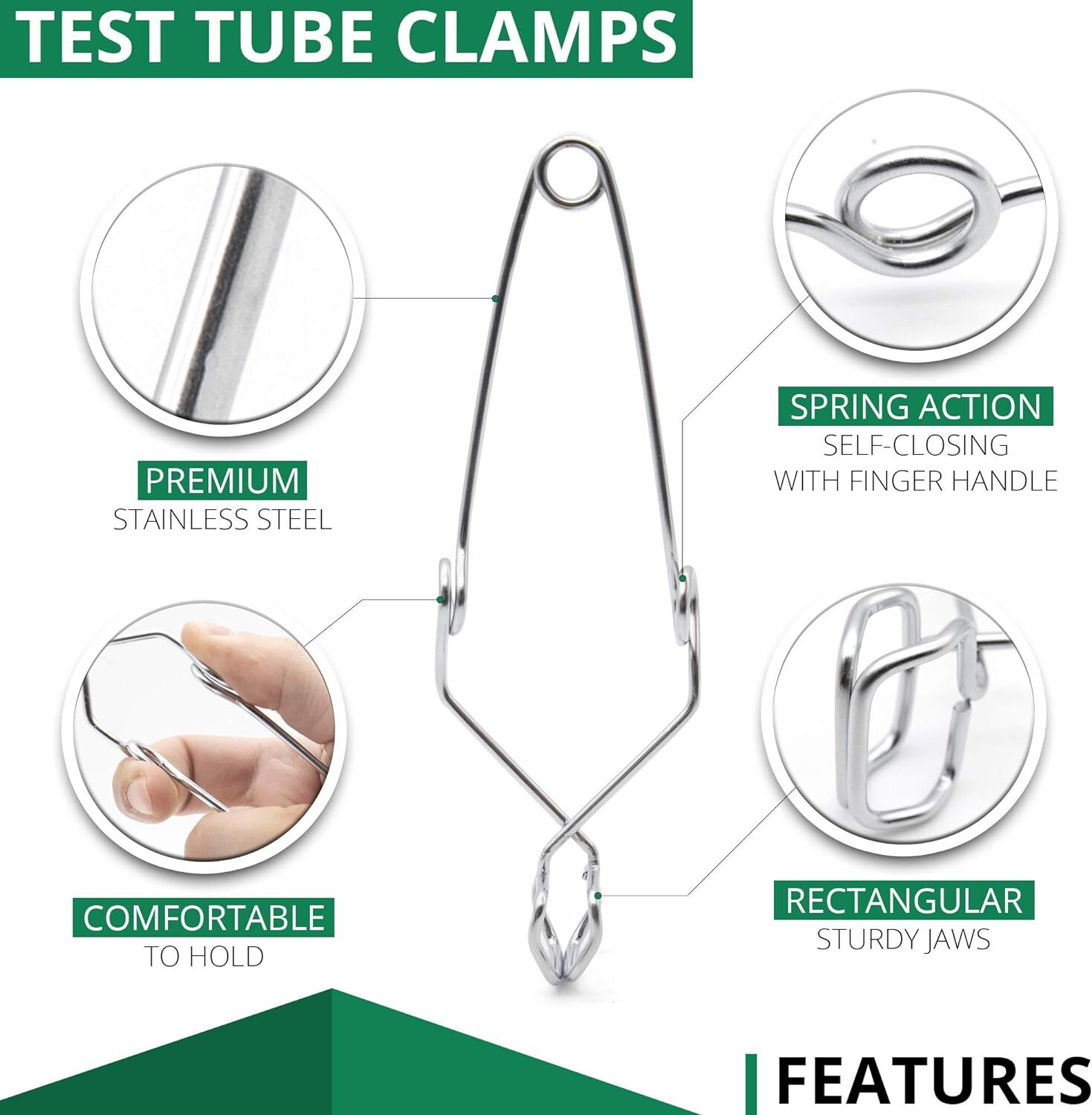 Scientific Labwares Silver Essential Lab Tools Starter Pack Crucible Beaker Tong