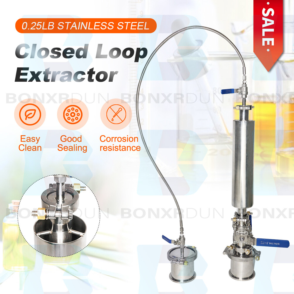 0.25LB Closed Loop Extractor Jacketed Heavy Duty Plant Oil Extraction US Stock