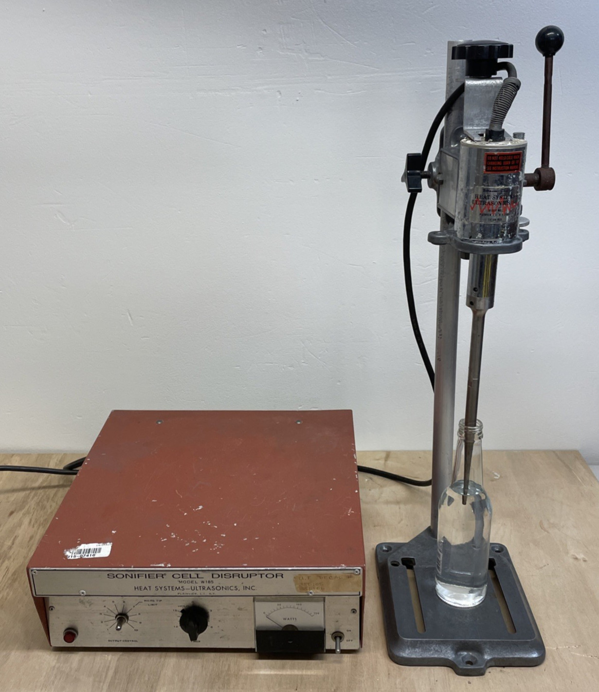 Branson / Heat Systems SONIFIER CELL DISRUPTOR W185 w/Horn & Stand -Parts/Repair
