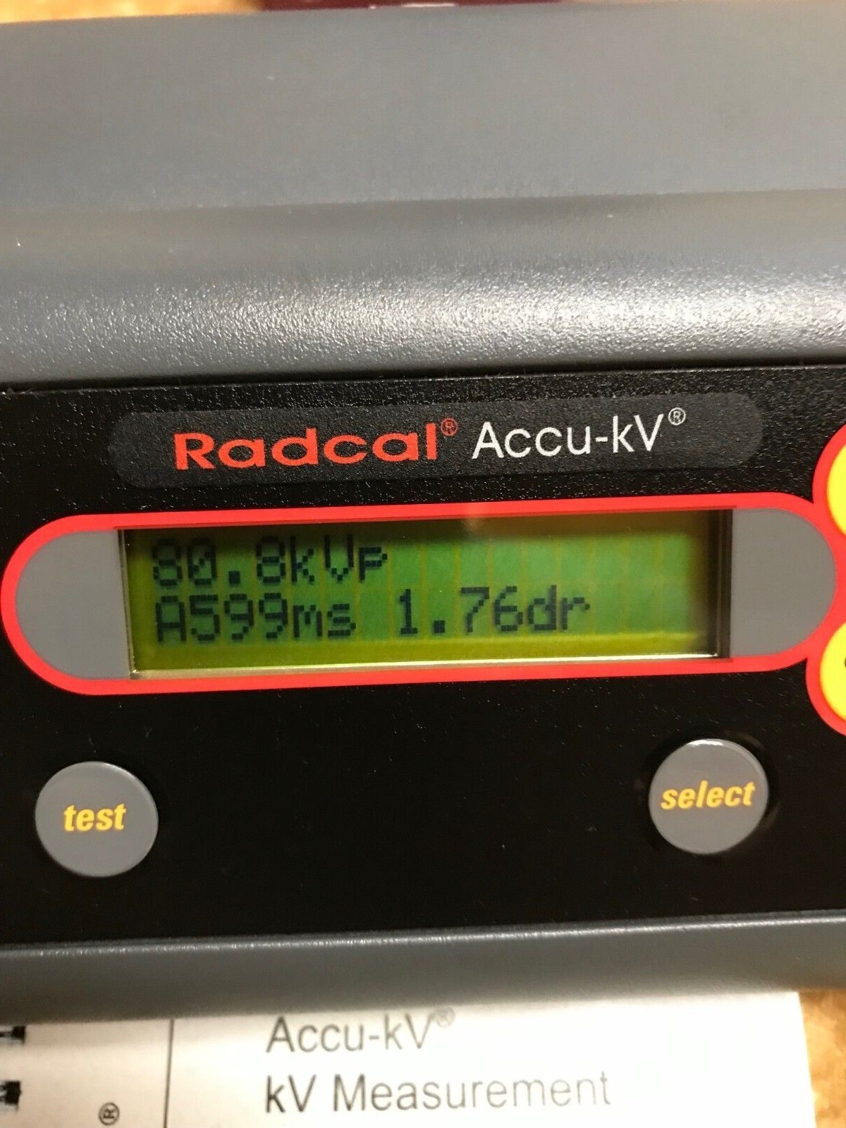 Radcal Accu-KV Pro 4086 Xray Mammography DENTAL test meter Unfors Raysafe RTI