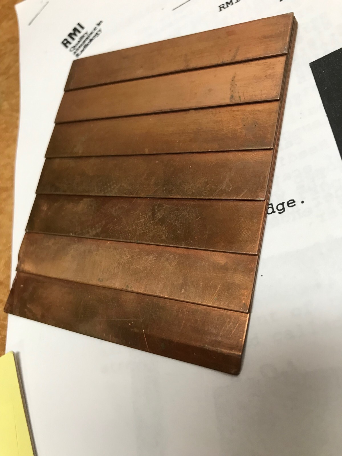 COPPER 7 step wedge Resolution Phantom Xray test tool unfors Raysafe Radcal
