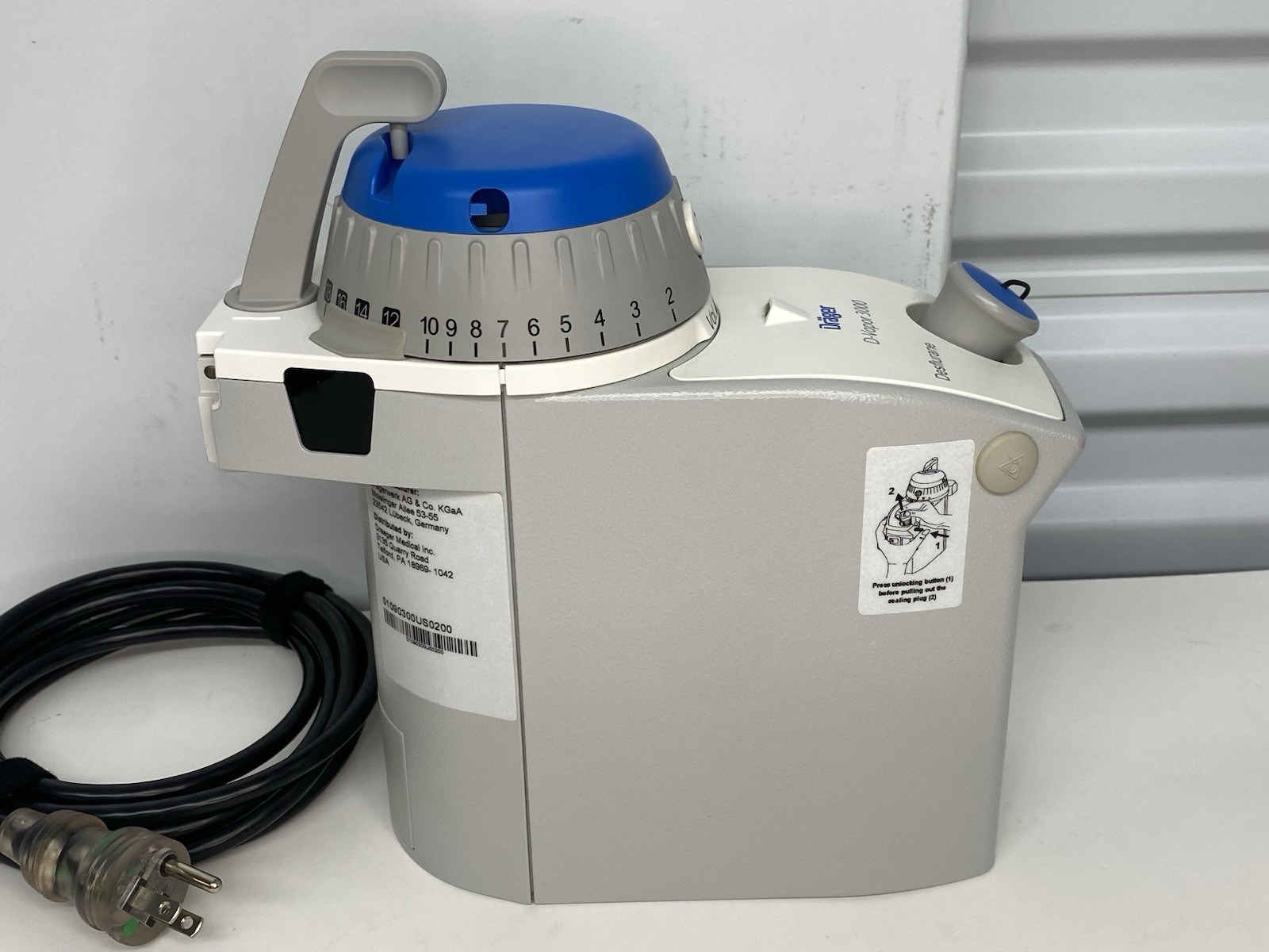 Drager D-Vapor 3000 Desflurane Hospital Grade Anesthesia Vaporizer