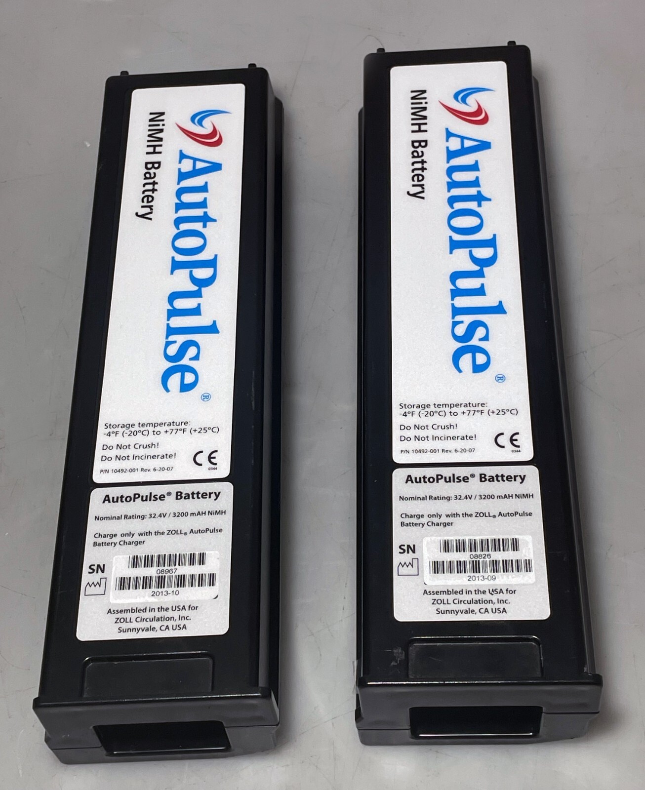 2 x Zoll AutoPulse Power Batteries 10492 (10492-001)