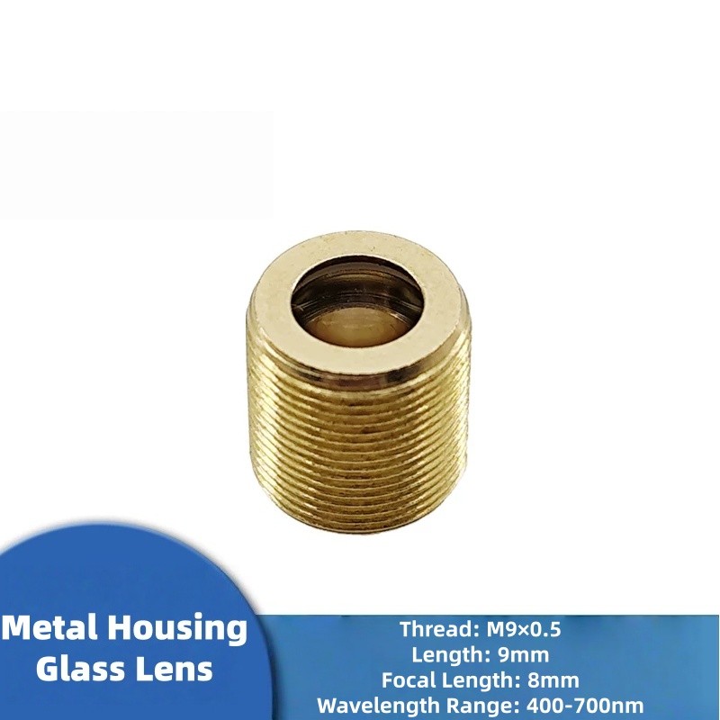 Laserland M9×0.5 F8 Glass 400-700nm Visible Light Coated Focus Lens