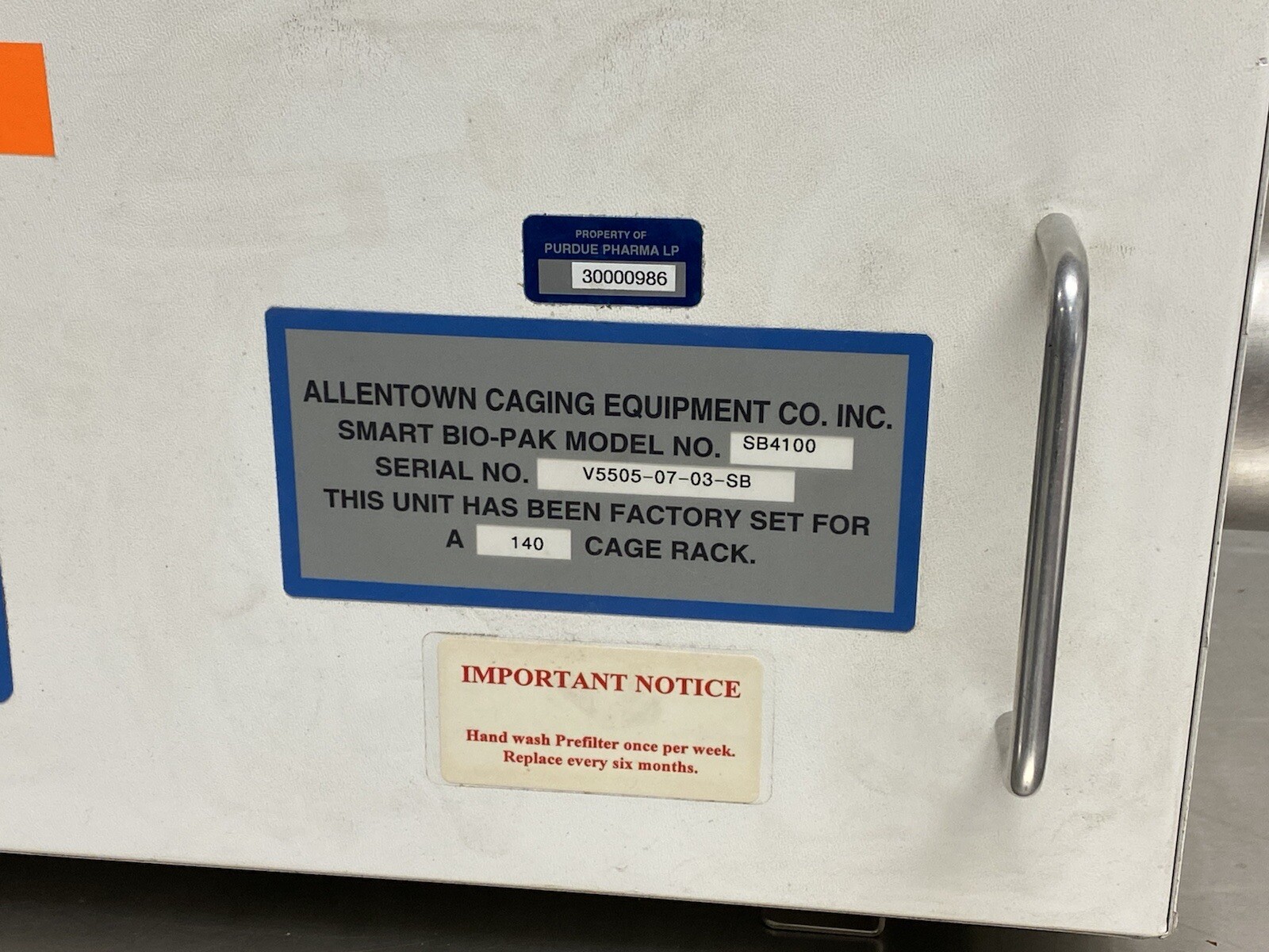 ALLENTOWN CAGING SMART BIO PAK SB4100 Blower Pre-owned Tested