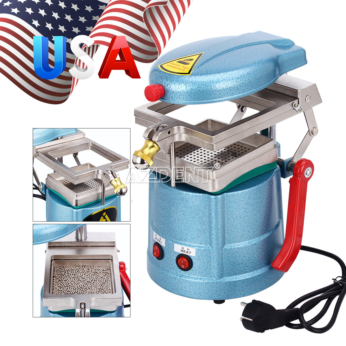 US Dental Vacuum Forming Molding Machine Former Heat Thermoforming Lab Equipment