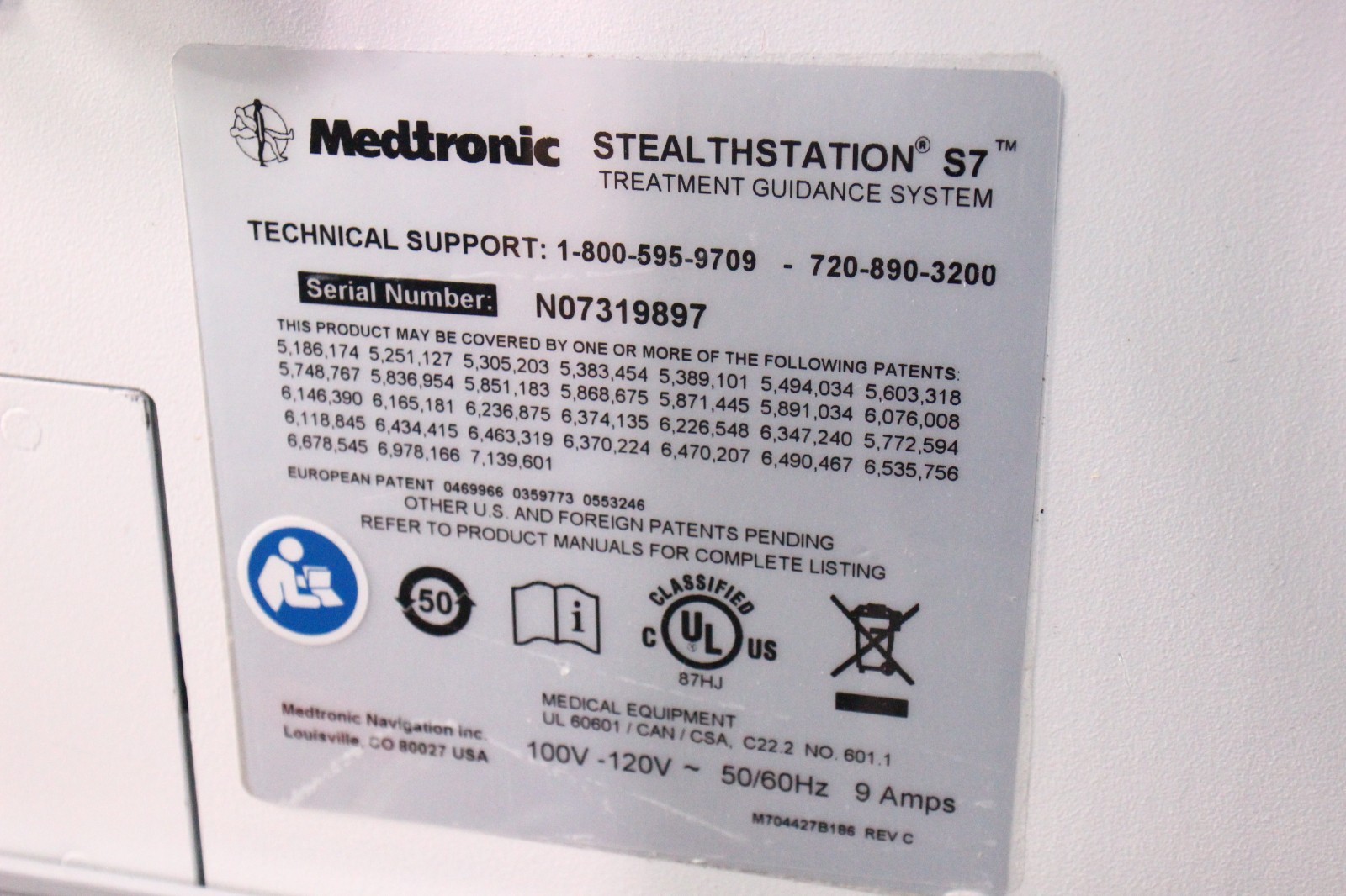 Medtronic StealthStation S7 Surgical Navigation System with Instruments Tested