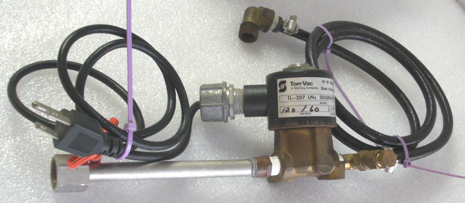 Torr Vacuum Prod Cryo-Miser T11A LN2 Controller, Airmatic-Allied Solenoid Valve