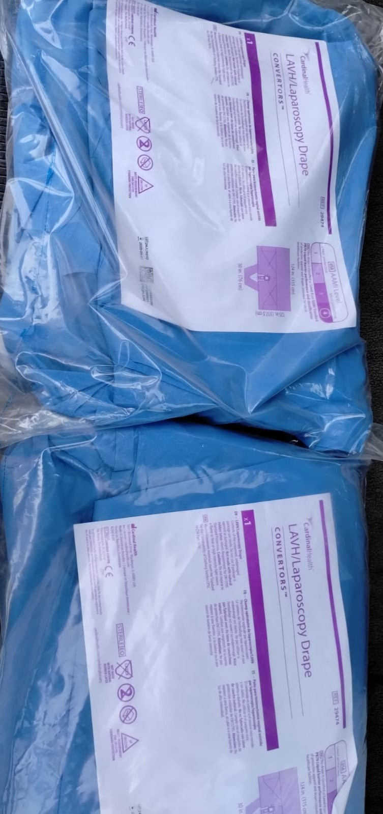 CARDINAL HEALTH LAVH/LAPAROSCOPY DRAPE PACK OF 2 #29474 AAMI LEVEL 4 FREE SHIP