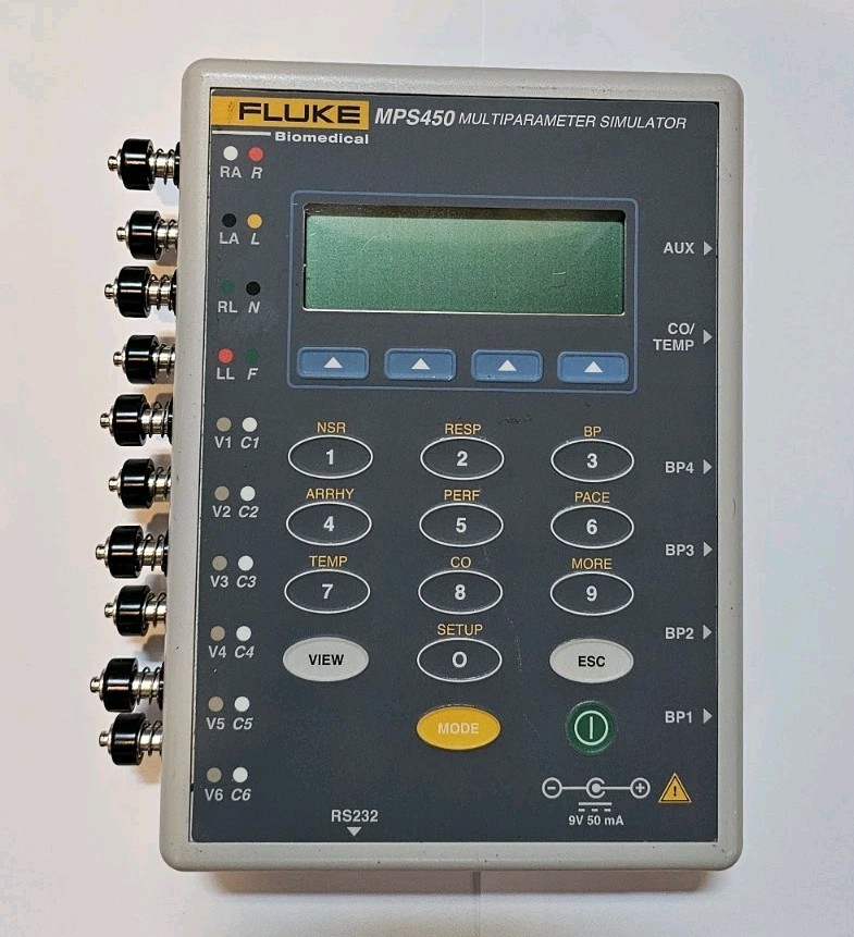 Fluke Biomedical MPS450 Multiparameter Simulator w/ New Battery
