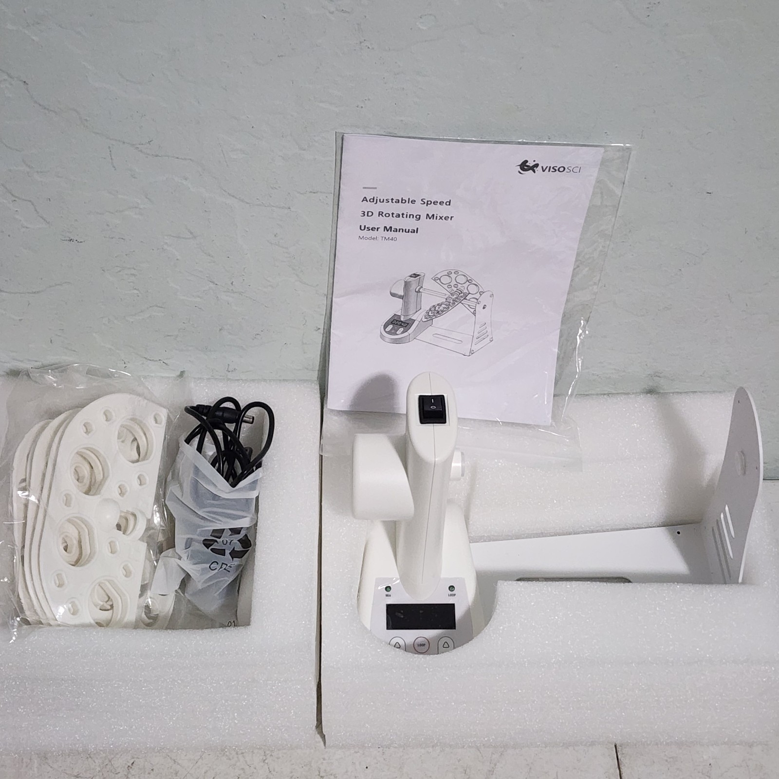 3D Mini Tube Rotator Mixer 10-40RPM Lab Shaker for Centrifuge Tubes 0.5-50ml 3D