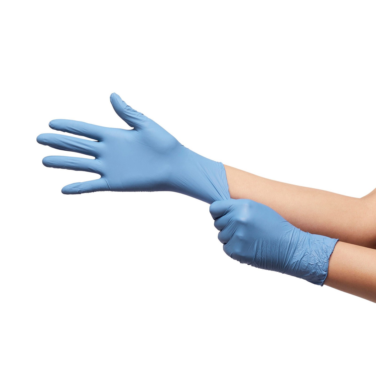 McKesson Confiderm 2.8C Nitrile Exam Gloves, Extra Small, Ocean Blue (Case of 10