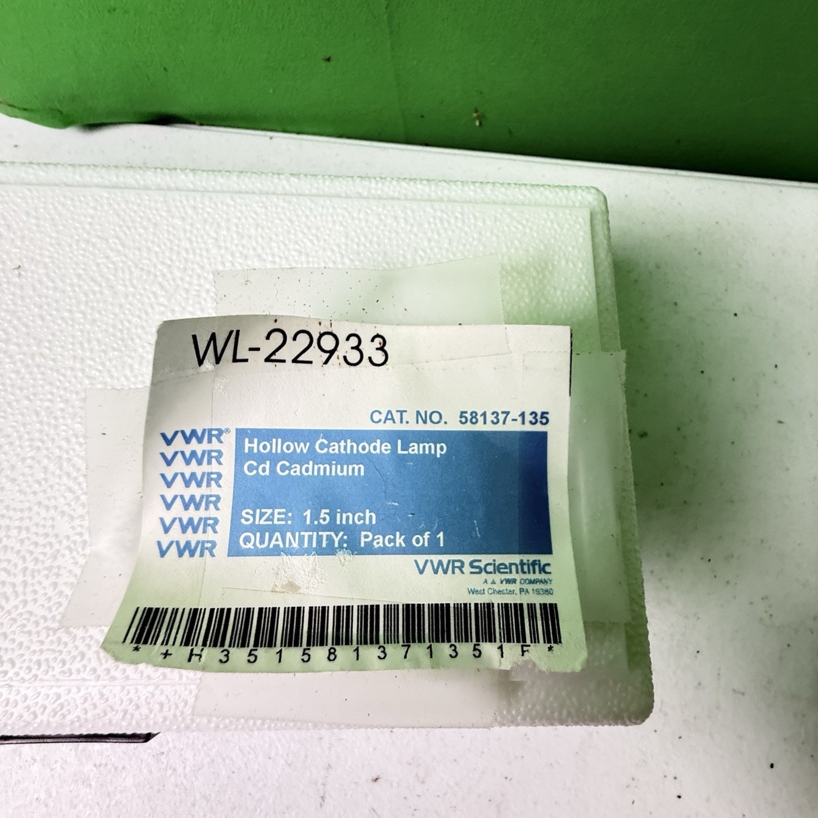 VWR Hollow Cathode Lamp Cadmium, SIZE: 1.5 inch, 58137-135, WL-22933