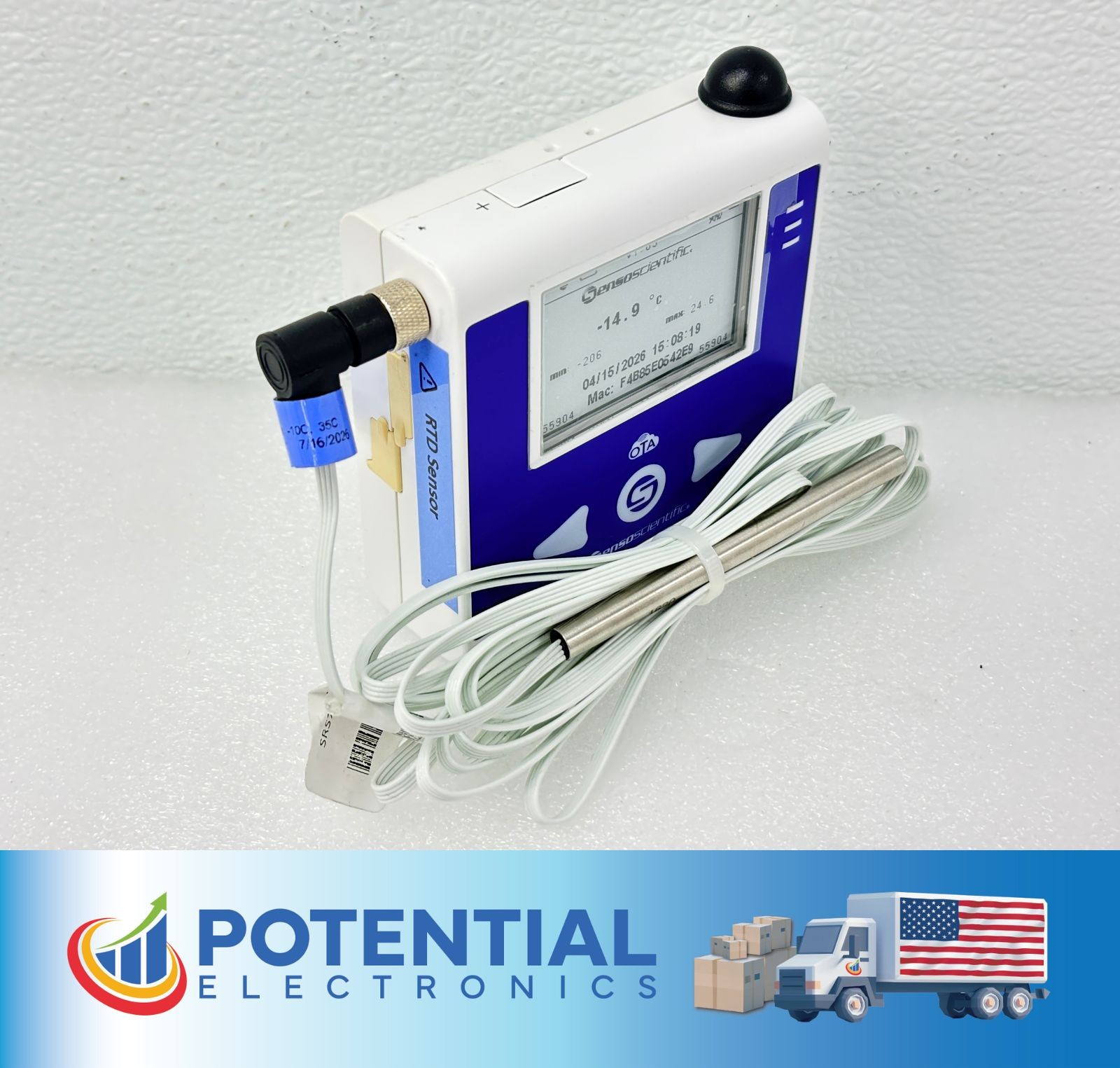 SensoScientific B80-200-OTA Temperature and Humidity Data Logger Sensor -w Cable