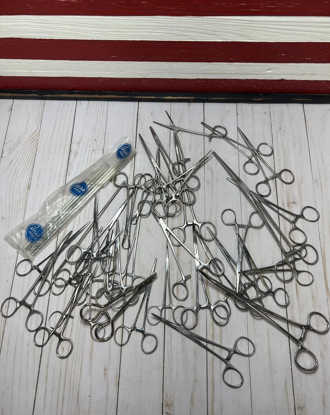 Lot of 41 Surgical Instruments Clamps Scissors V. Mueller Accucare Pilling Steel