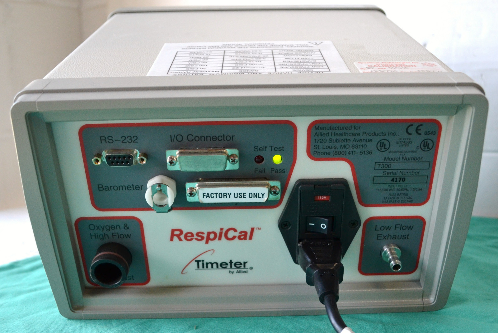 Allied Respical Timeter T300 With Accessories & Software