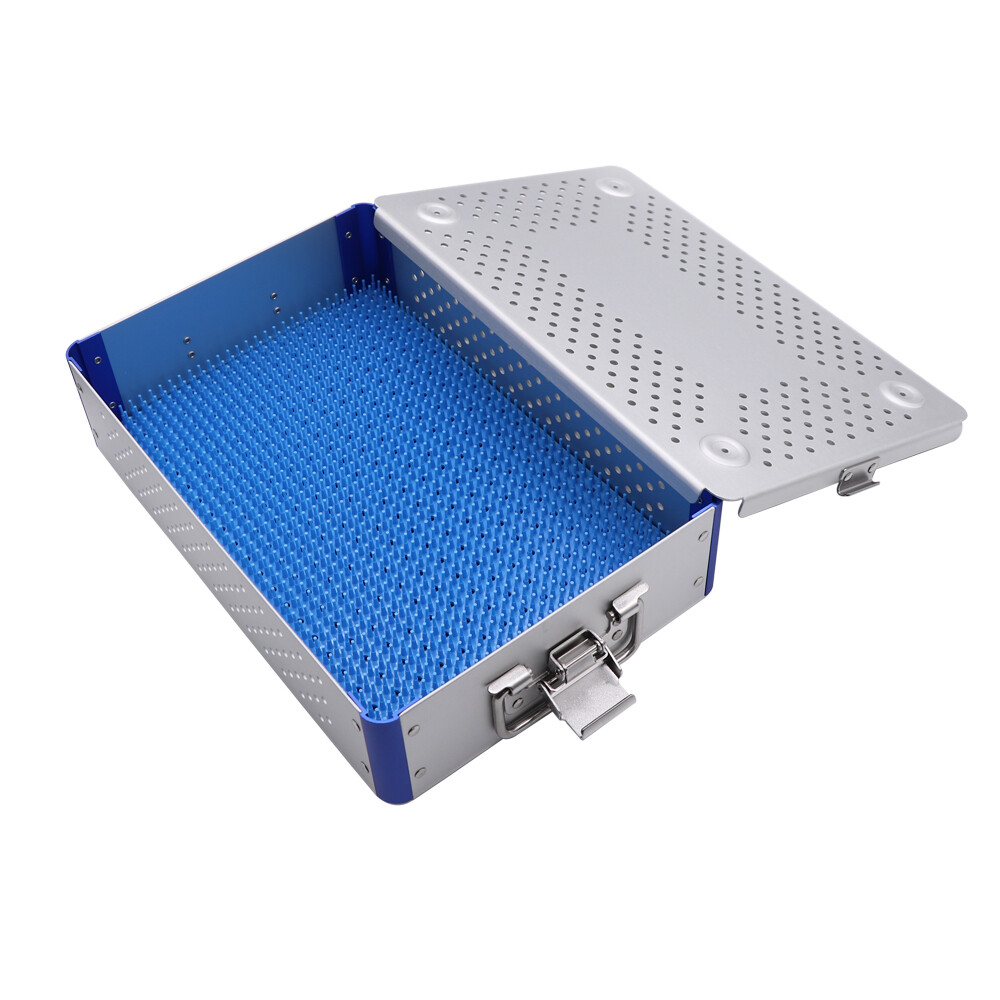 Aluminium 300*200*50mm Sterilization Tray Disinfection Box Surgical Instruments