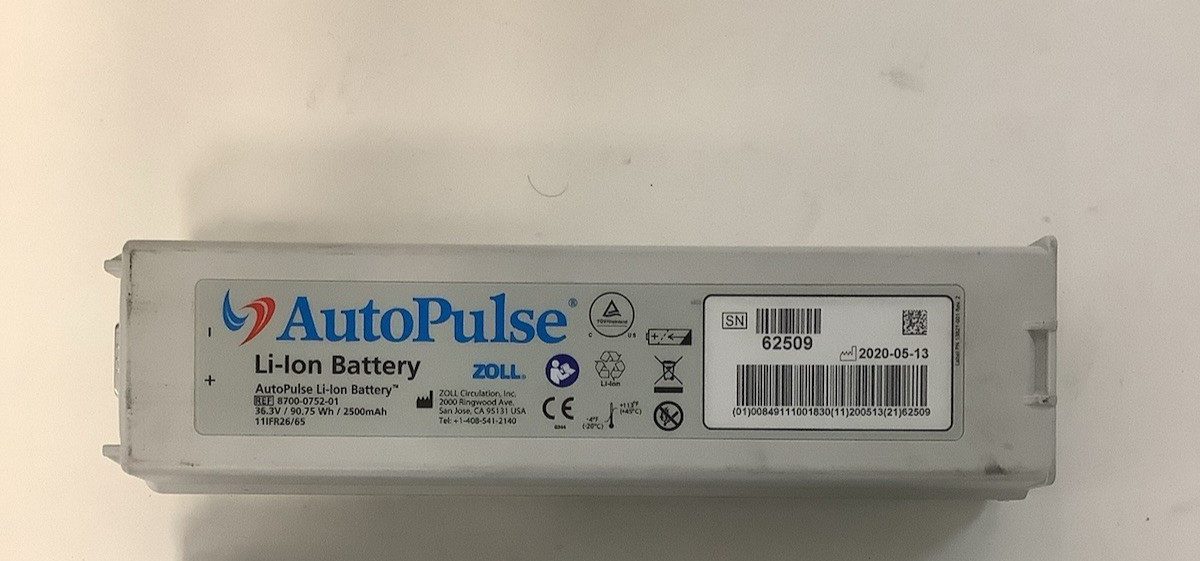 Zoll AutoPulse Li-ION Battery REF 8700-0752-01 ( 36.3V / 90.75Wh / 2500mAh )